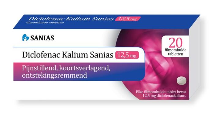 Diclofenac kalium 12.5 mg 20 tabletten Sanias