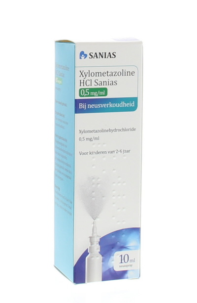 Xylometazoline HCI 0.50 mg spray 10 ml Sanias