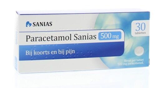 Paracetamol 500 mg 30 stuks Sanias