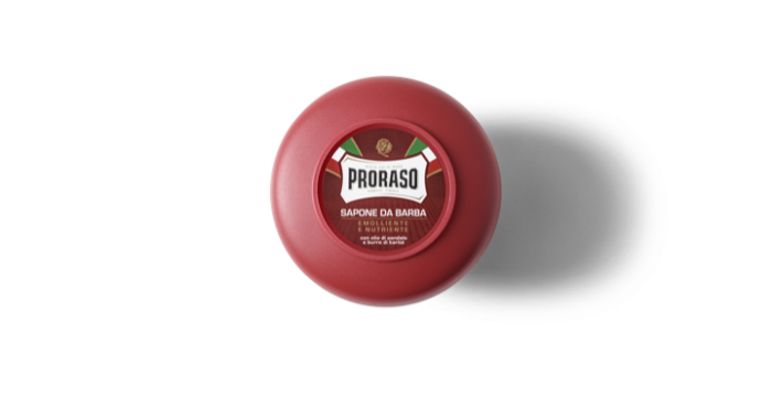 Scheerzeep met Sandelwood & Shea Olie 150 ml (Rood) Proraso