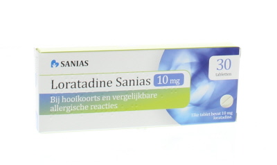 Loratadine 10 mg 30 tabletten Sanias