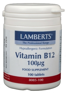 Vitamine B12 100 mcg 100 tabletten Lamberts