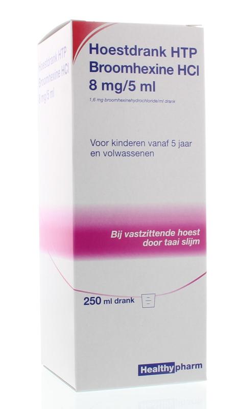 Broomhexine HCL hoestdrank 8 mg 250 ml Healthypharm