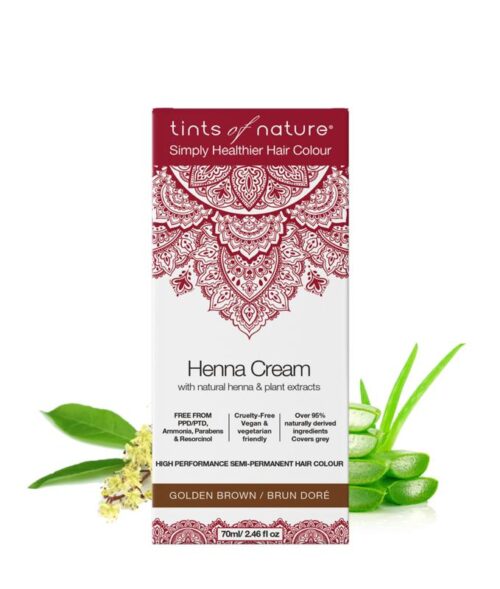 Henna cream golden brown semi permanent 70 ml Tints Of Nature