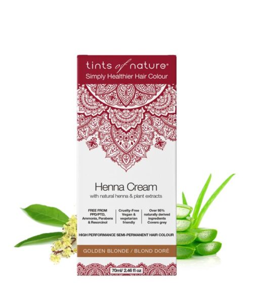 Henna cream golden blond semi permanent 70 ml Tints Of Nature