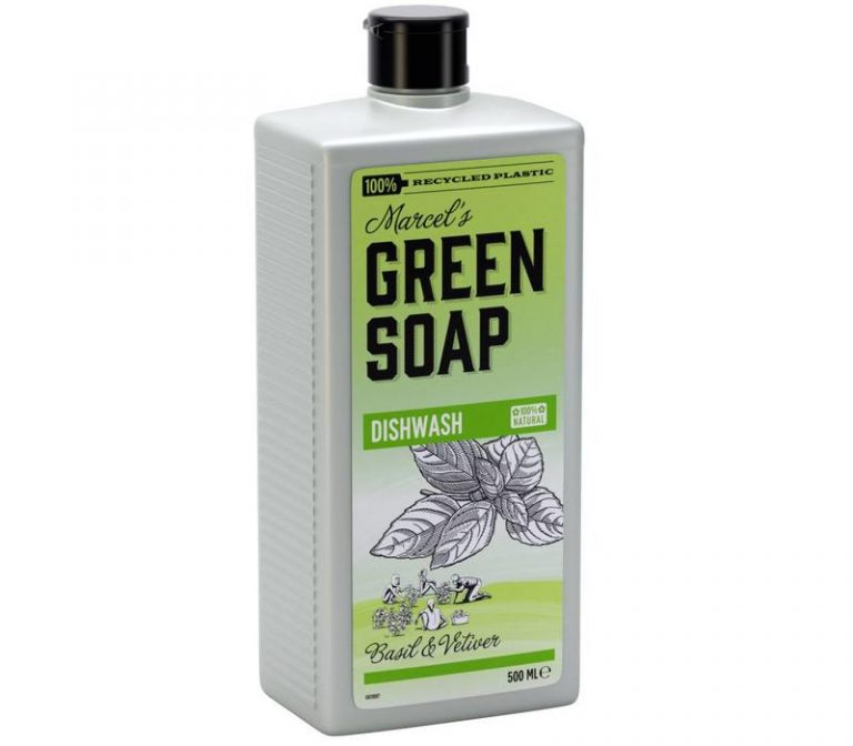 Afwasmiddel basilicum & vertivert gras 500ml Marcel's GR Soap