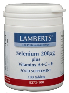 Selenium 200 mcg met vitamine A C E 100 tabletten Lamberts