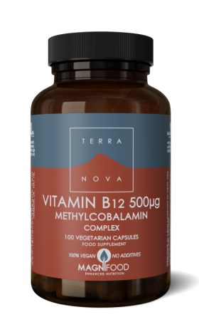 Vitamine B12 500 mcg complex 100 capsules Terranova
