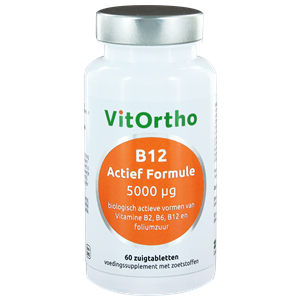 B12 actief formule 5000 mcg 60 zuigtabletten Vitortho