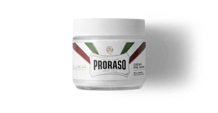 Preshave crème met Groene thee & Haver 100 ml (wit) Proraso