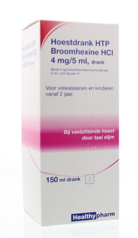 Broomhexine HCL hoestdrank 4mg 150ml Healthypharm**