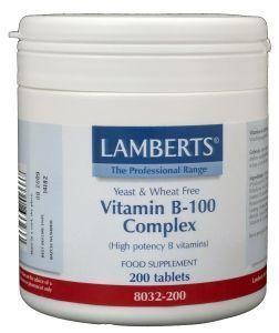 Vitamine B100 complex 200 tabletten Lamberts