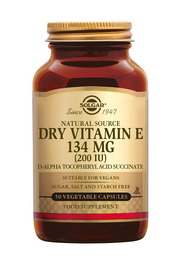 Vitamine E DRY 200iu/134 mg 50 tabletten Solgar