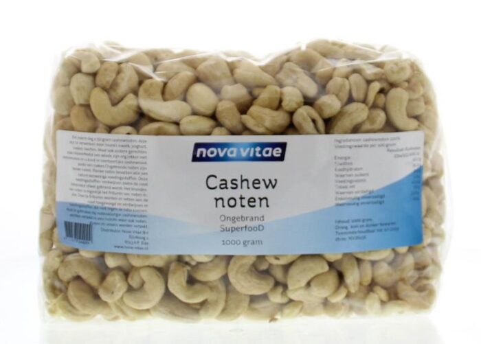 Cashewnoten ongebrand raw 1000 gram Nova Vitae