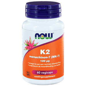 K2 Menachinon-7 (MK-7) 100 mcg 60 vegi-caps NOW