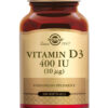 Vit D3 10ug (400ie) 100 softgels Solgar