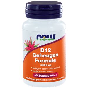 Vitamine B12 geheugenformule 5000 mcg 60 zuigtabletten NOW