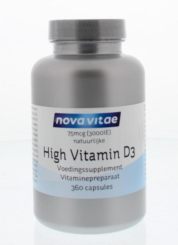 High vitamine D3 3000IU 75 mcg 360 capsules Nova Vitae