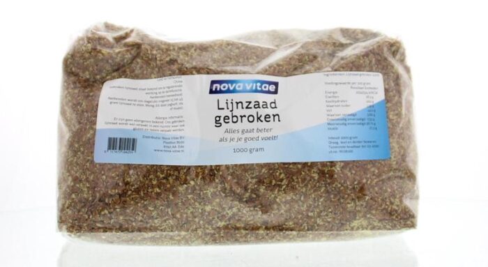 Lijnzaad gebroken 1000 gram Nova Vitae