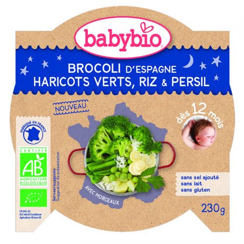Mon petit plat broccoli princessenbonen rijst 230 gram Babybio