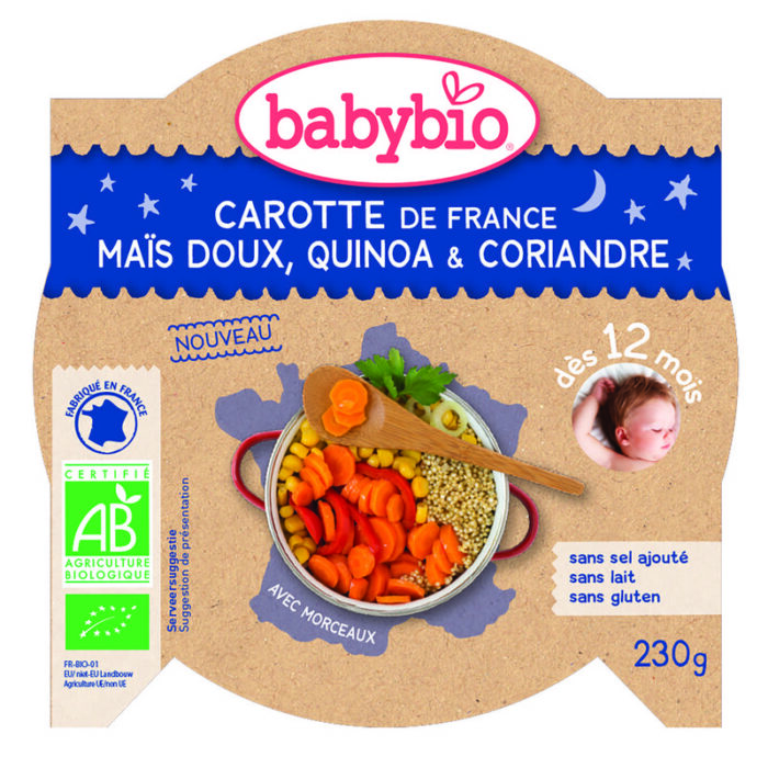 Mon petit plat wortel mais quinoa 230 gram Babybio