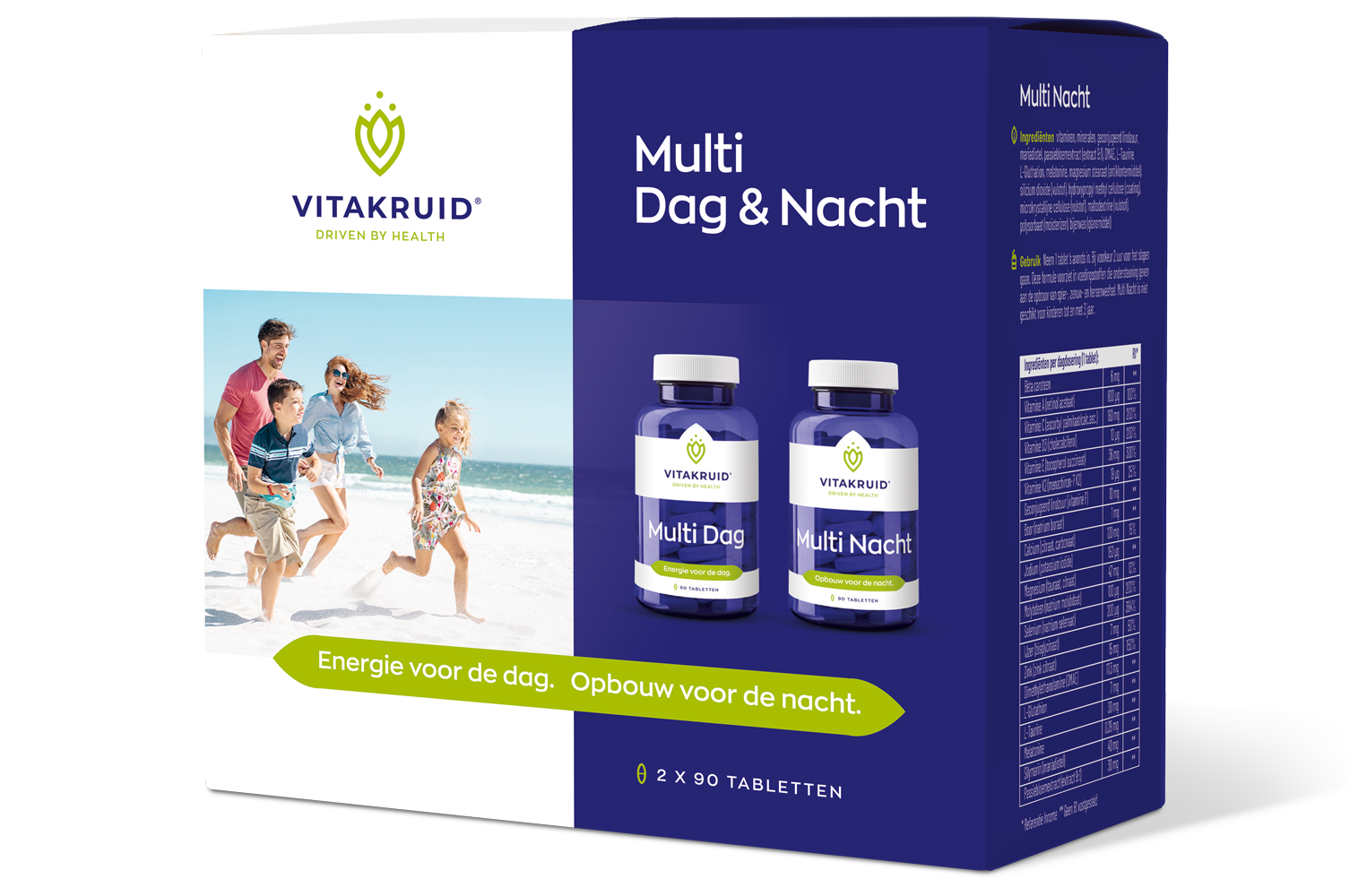 Multi dag & nacht 2 x 90 tabletten 2x90 stuks Vitakruid