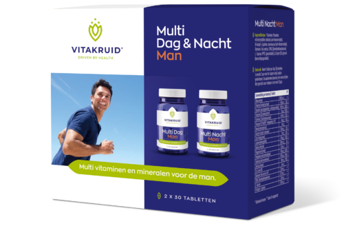 Multi dag & nacht man 2 X 30 stuks 60 tabletten Vitakruid