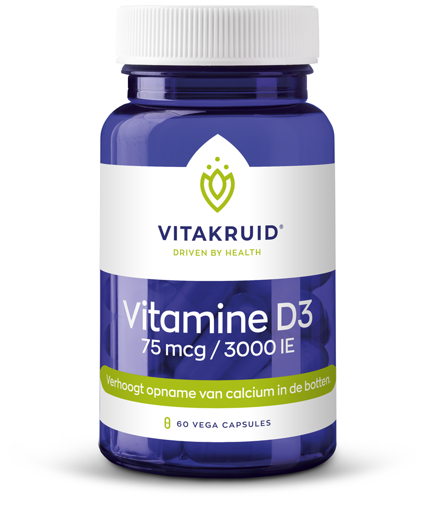 Vitamine D3 75 mcg / 3000 IE 60 vegi-capsules Vitakruid