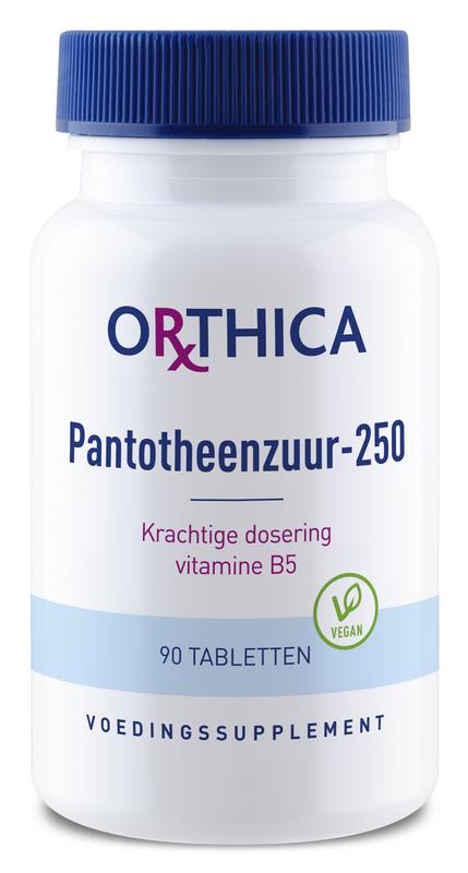 Vitamine B5 pantotheenzuur 250 90 tabletten Orthica