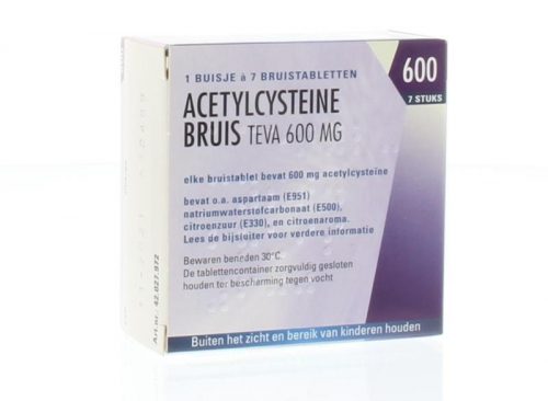 Acetylcysteine 600 mg 7 bruistabletten Teva