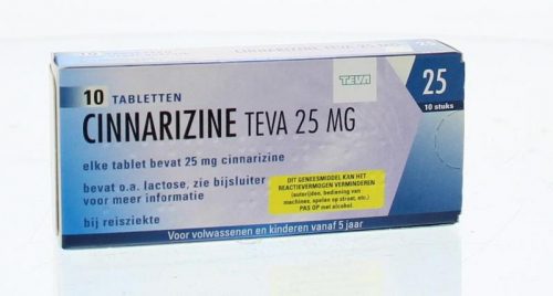Cinnarizine 25 mg 10 tabletten Teva
