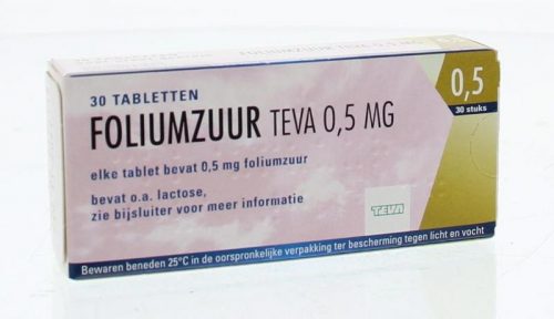 Foliumzuur 0.5 30 tabletten Teva