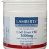 Levertraan (cod liver oil) 1000 mg 180 capsules Lamberts