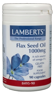 Lijnzaadolie (flaxseed oil) 1000 mg 90 vegicapsules Lamberts
