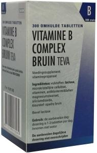 Vitamine B complex bruin los 300 tabletten Teva