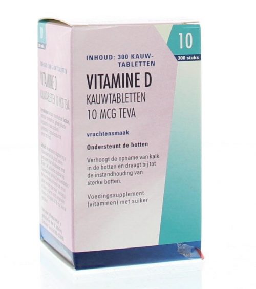 Vitamine D 10 mcg 400IE 300 tabletten Teva