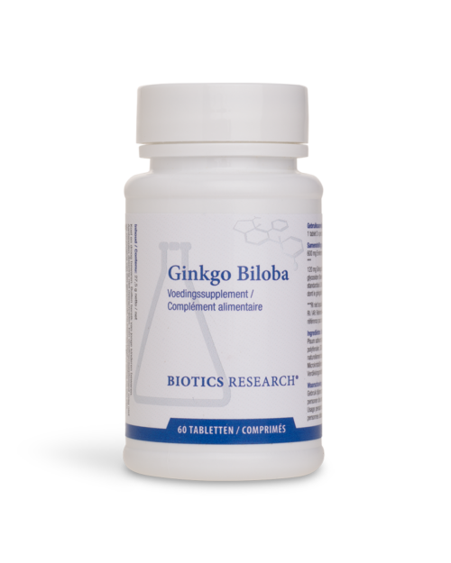 Ginkgo biloba (24%) extract 60 tabletten Biotics