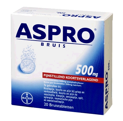 Aspro bruistabletten 500 mg 20 stuks