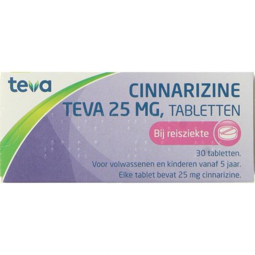 Cinnarizine 25 mg 30 tabletten Teva