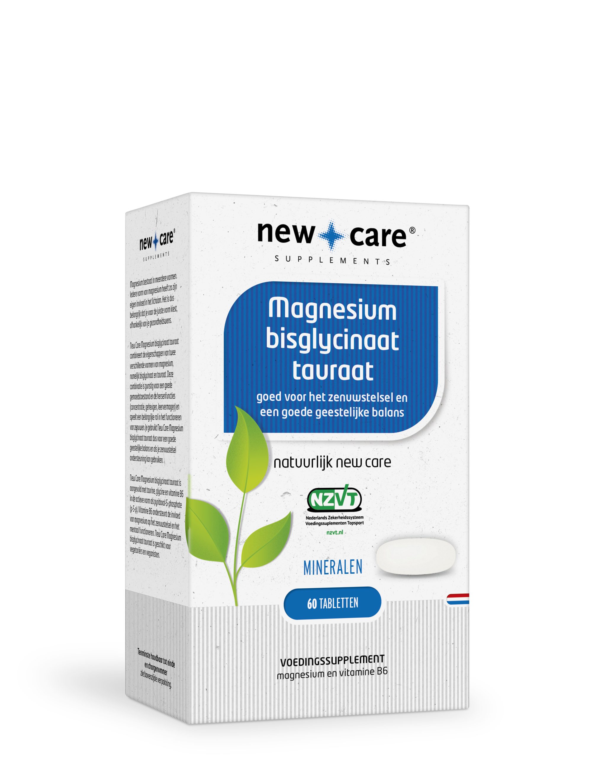 Magnesium bisglycinaat tauraat 60 capsules New Care