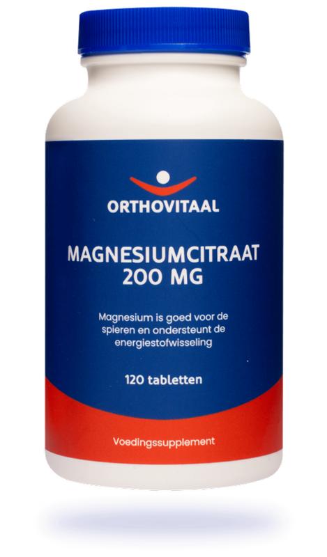 Magnesium citraat 200 mg 120 tabletten Orthovitaal