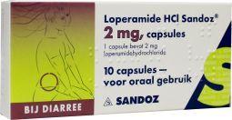 Loperamide 2 mg 10 capsules Sandoz