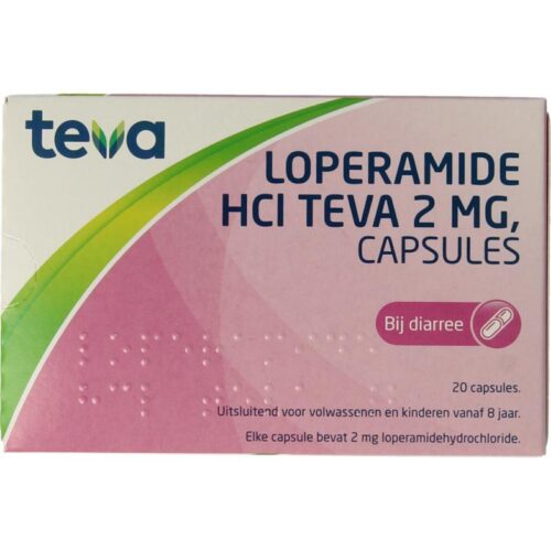 Loperamide HCL 2 mg 20 capsules Teva