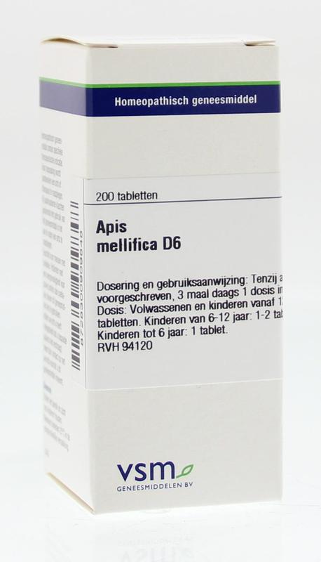 Apis mellifica D6 200 tabletten VSM
