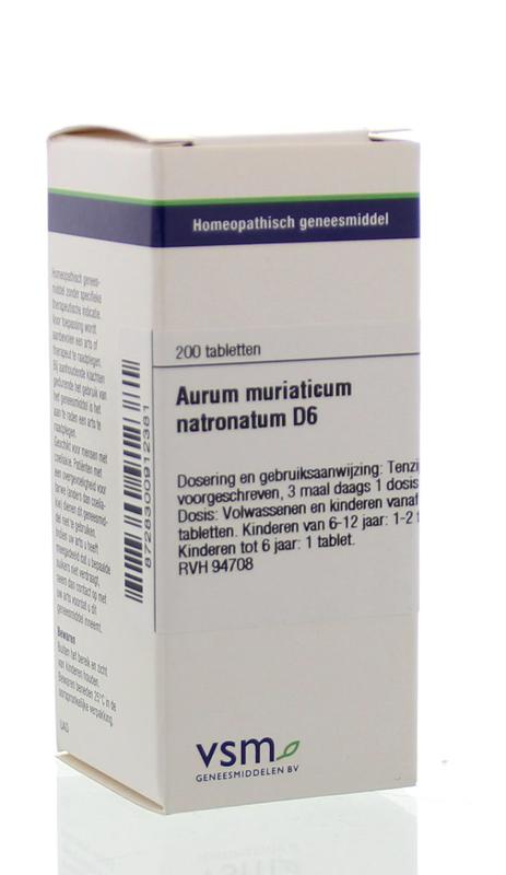 Aurum muriaticum natronatum D6 200 tabletten VSM