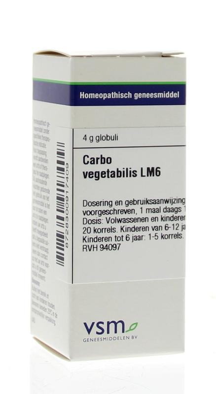 Carbo vegetabilis LM6 4 gram VSM