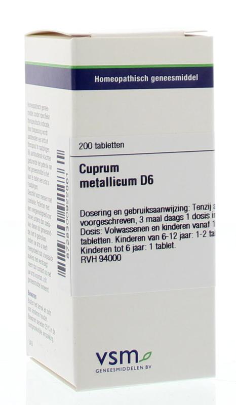 Cuprum metallicum D6 200 tabletten VSM