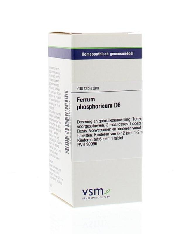 Ferrum phosphoricum D6 200 tabletten VSM