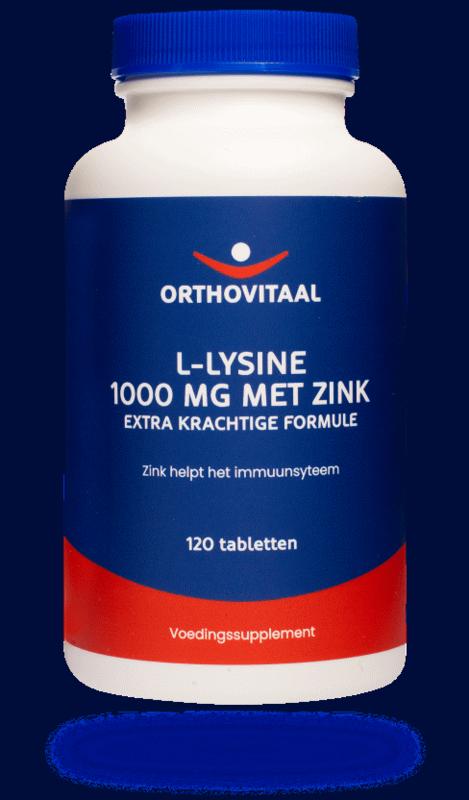 L-Lysine 1000mg met zink 120 tabletten Orthovitaal