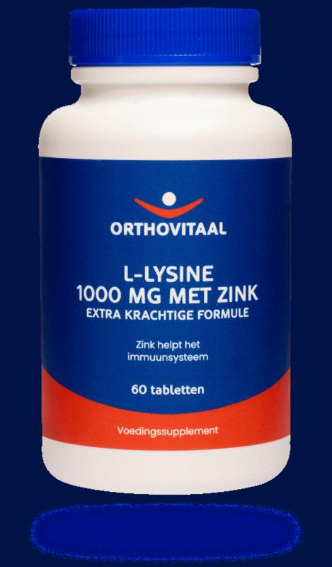 L-Lysine 1000mg met zink 60 tabletten Orthovitaal
